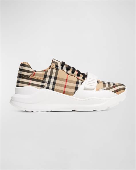 burberry check trainer sneakers|Burberry Regis Check Trainer Sneakers .